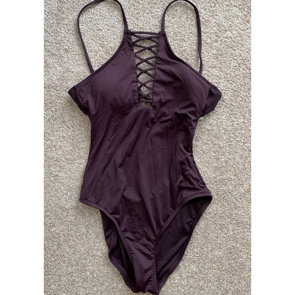 One piece bathing suit.